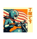 [了解です専用]アメリカンバイク女（個別スタンプ：12）