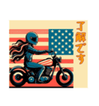 [了解です専用]アメリカンバイク女（個別スタンプ：13）