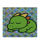 レトロ風ドラゴンかわいい表情@SFW（個別スタンプ：1）