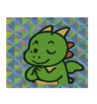 レトロ風ドラゴンかわいい表情@SFW（個別スタンプ：3）