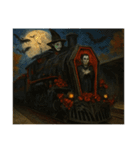 ハロウィン列車（ドラキュラ、猫、お菓子）（個別スタンプ：2）