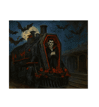 ハロウィン列車（ドラキュラ、猫、お菓子）（個別スタンプ：3）