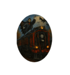 ハロウィン列車（ドラキュラ、猫、お菓子）（個別スタンプ：9）