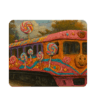 ハロウィン列車（ドラキュラ、猫、お菓子）（個別スタンプ：27）