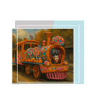 ハロウィン列車（ドラキュラ、猫、お菓子）（個別スタンプ：31）