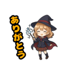 ​キュートな魔女っ子のハロウィン（個別スタンプ：2）