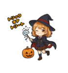 ​キュートな魔女っ子のハロウィン（個別スタンプ：6）