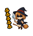​キュートな魔女っ子のハロウィン（個別スタンプ：16）