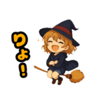 ​キュートな魔女っ子のハロウィン（個別スタンプ：24）