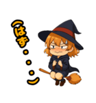 ​キュートな魔女っ子のハロウィン（個別スタンプ：27）