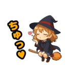 ​キュートな魔女っ子のハロウィン（個別スタンプ：29）