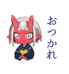 鬼娘の秋★紅葉と和風（個別スタンプ：3）