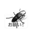 スマホの上のコクワガタ1（個別スタンプ：1）