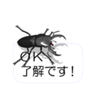 スマホの上のコクワガタ1（個別スタンプ：2）