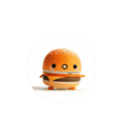 癒しMAX！ゆるふわバーガー＆ポテト君♡1（個別スタンプ：4）