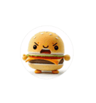 癒しMAX！ゆるふわバーガー＆ポテト君2♡（個別スタンプ：4）
