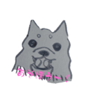 手書きのお犬様に文字を添えて（個別スタンプ：11）
