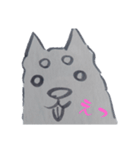 手書きのお犬様に文字を添えて（個別スタンプ：13）