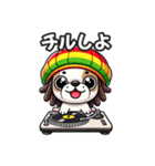 ラスタマン犬のジャマイカレゲエスタンプ（個別スタンプ：6）