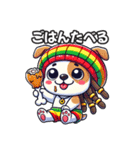 ラスタマン犬のジャマイカレゲエスタンプ（個別スタンプ：25）