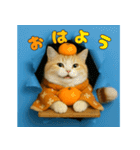 穴から飛び出す☆ニャンダフォー（個別スタンプ：1）