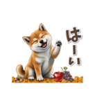 柴犬さんの動く秋スタンプ（個別スタンプ：2）