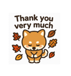 ほっこり秋犬スタンプ（個別スタンプ：4）