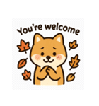 ほっこり秋犬スタンプ（個別スタンプ：5）