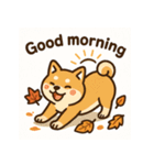 ほっこり秋犬スタンプ（個別スタンプ：8）