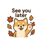 ほっこり秋犬スタンプ（個別スタンプ：10）