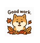 ほっこり秋犬スタンプ（個別スタンプ：12）