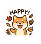 ほっこり秋犬スタンプ（個別スタンプ：13）