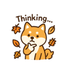 ほっこり秋犬スタンプ（個別スタンプ：17）