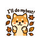 ほっこり秋犬スタンプ（個別スタンプ：19）