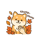 ほっこり秋犬スタンプ（個別スタンプ：21）