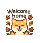 ほっこり秋犬スタンプ（個別スタンプ：34）