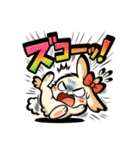 ツンデレ♡モカうさぎデカ文字感情怒り編1（個別スタンプ：3）