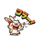 ツンデレ♡モカうさぎデカ文字感情怒り編1（個別スタンプ：10）