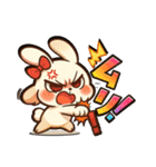 ツンデレ♡モカうさぎデカ文字感情怒り編1（個別スタンプ：16）
