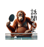 オラウータン×卓球！3Dリアル（個別スタンプ：21）