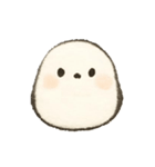 ふんわり優しいシマエナガ・うさぎ(絵本風)（個別スタンプ：1）