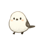 ふんわり優しいシマエナガ・うさぎ(絵本風)（個別スタンプ：2）