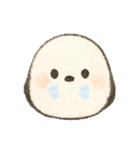 ふんわり優しいシマエナガ・うさぎ(絵本風)（個別スタンプ：6）