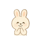 ふんわり優しいシマエナガ・うさぎ(絵本風)（個別スタンプ：12）