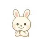 ふんわり優しいシマエナガ・うさぎ(絵本風)（個別スタンプ：15）