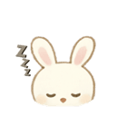 ふんわり優しいシマエナガ・うさぎ(絵本風)（個別スタンプ：24）