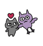 黒猫とヨルの夜ふかし（個別スタンプ：17）