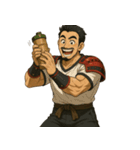 筋曜侍 - 筋トレに励む赤備え侍（個別スタンプ：9）