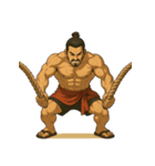 筋曜侍 - 筋トレに励む赤備え侍（個別スタンプ：11）