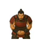 筋曜侍 - 筋トレに励む赤備え侍（個別スタンプ：13）